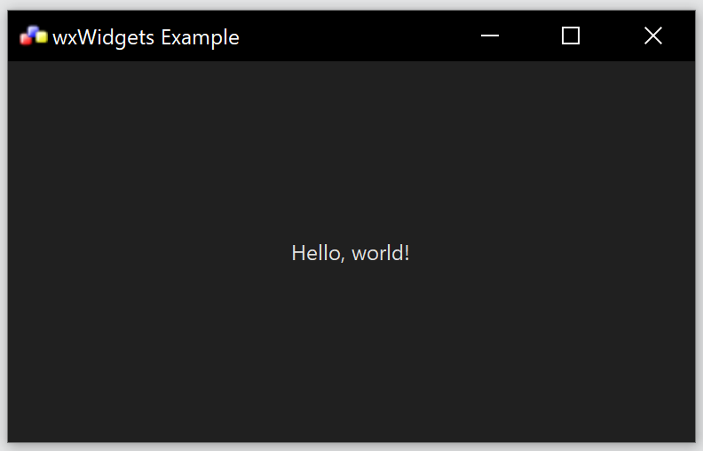 wxWidgets application in dark mode