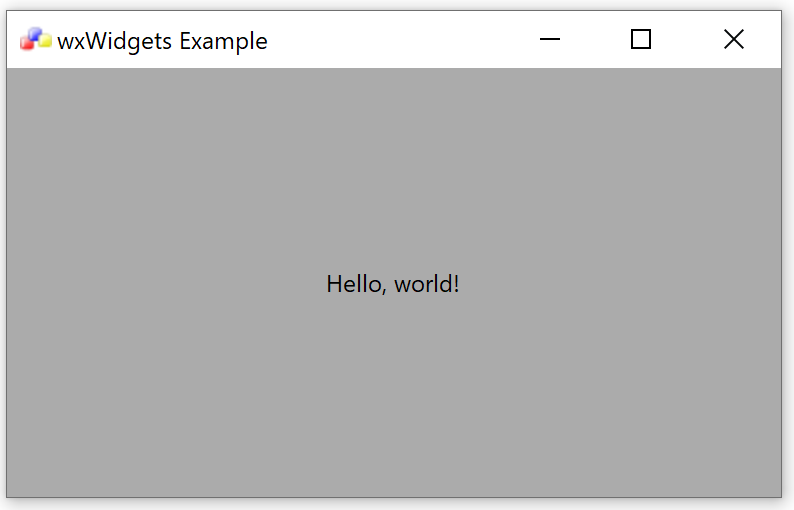 Default wxWidgets application appearance